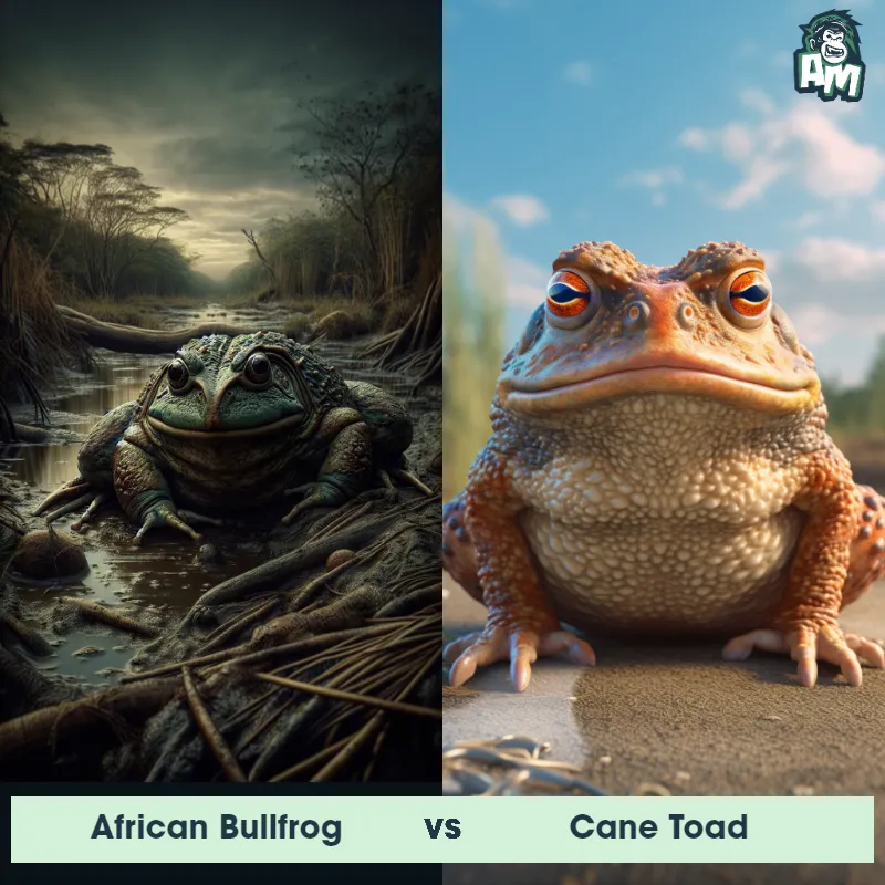 African Bullfrog vs Cane Toad - Animal Matchup