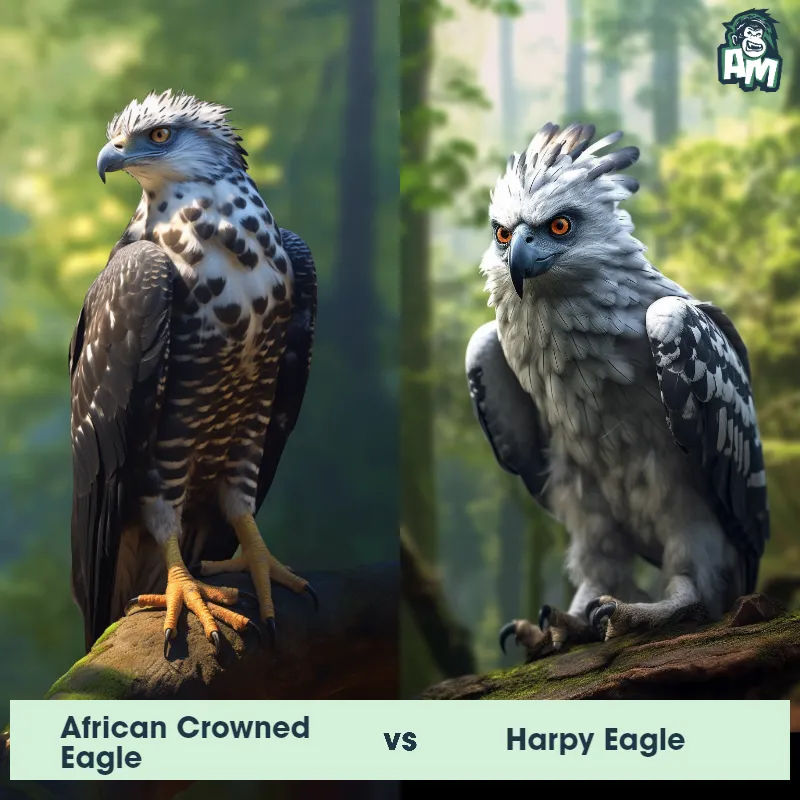 African Crowned Eagle vs Harpy Eagle - Animal Matchup