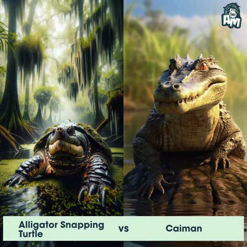 Alligator Snapping Turtle vs Caiman - Animal Matchup