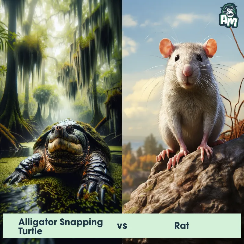 Alligator Snapping Turtle vs Rat - Animal Matchup