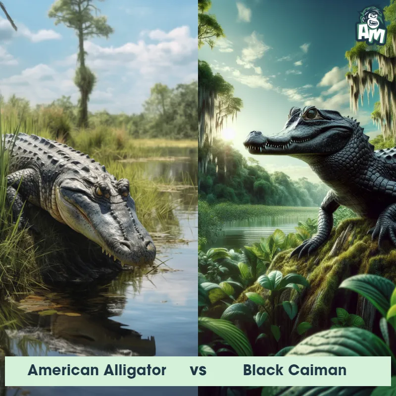 American Alligator vs Black Caiman - Animal Matchup