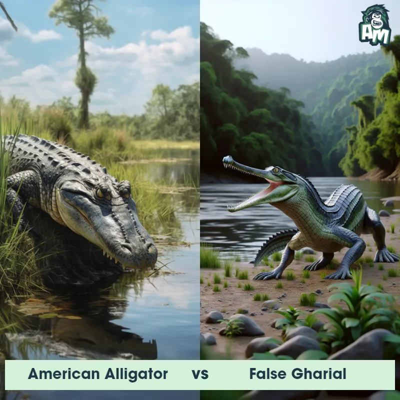 American Alligator vs False Gharial - Animal Matchup