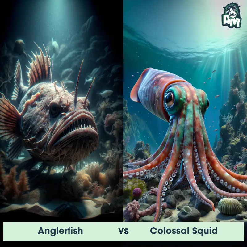 Anglerfish vs Colossal Squid - Animal Matchup