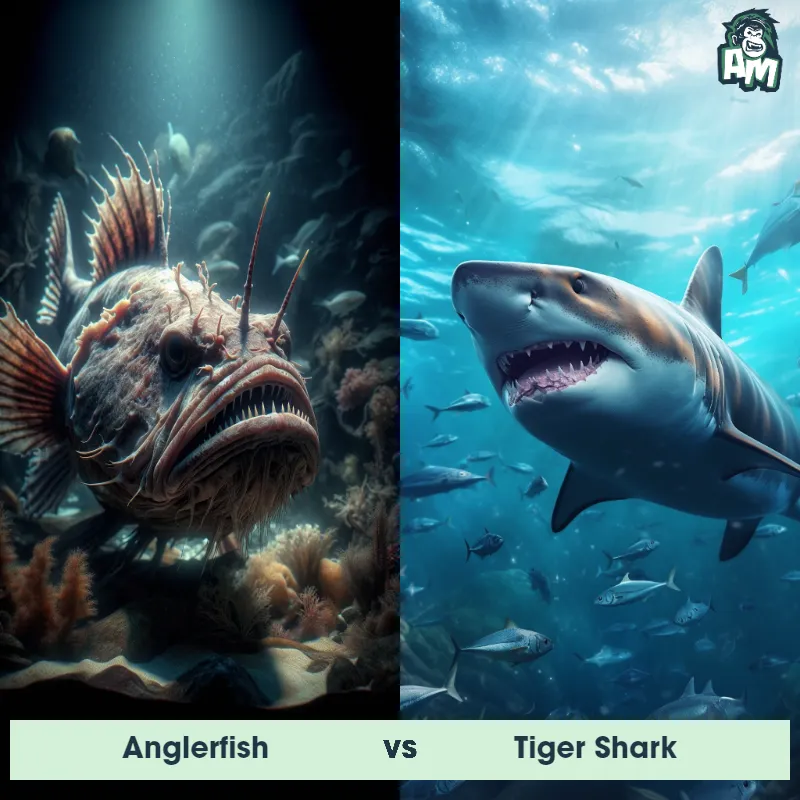 Anglerfish vs Tiger Shark - Animal Matchup