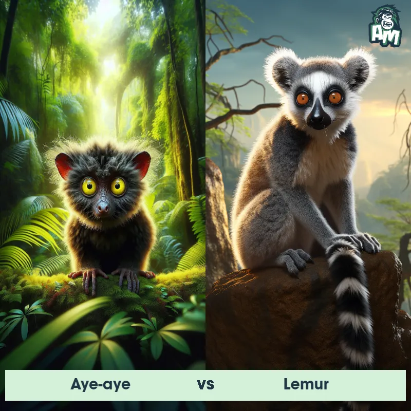 Aye-aye vs Lemur - Animal Matchup