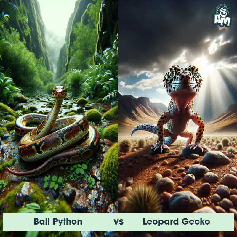 Ball Python vs Leopard Gecko - Animal Matchup