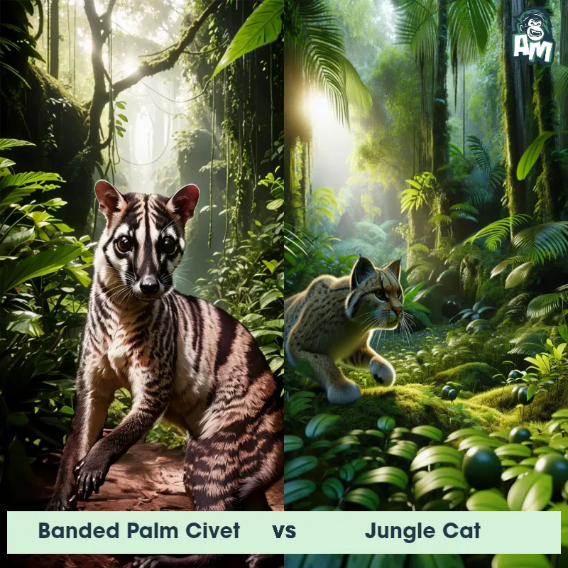 Banded Palm Civet vs Jungle Cat - Animal Matchup