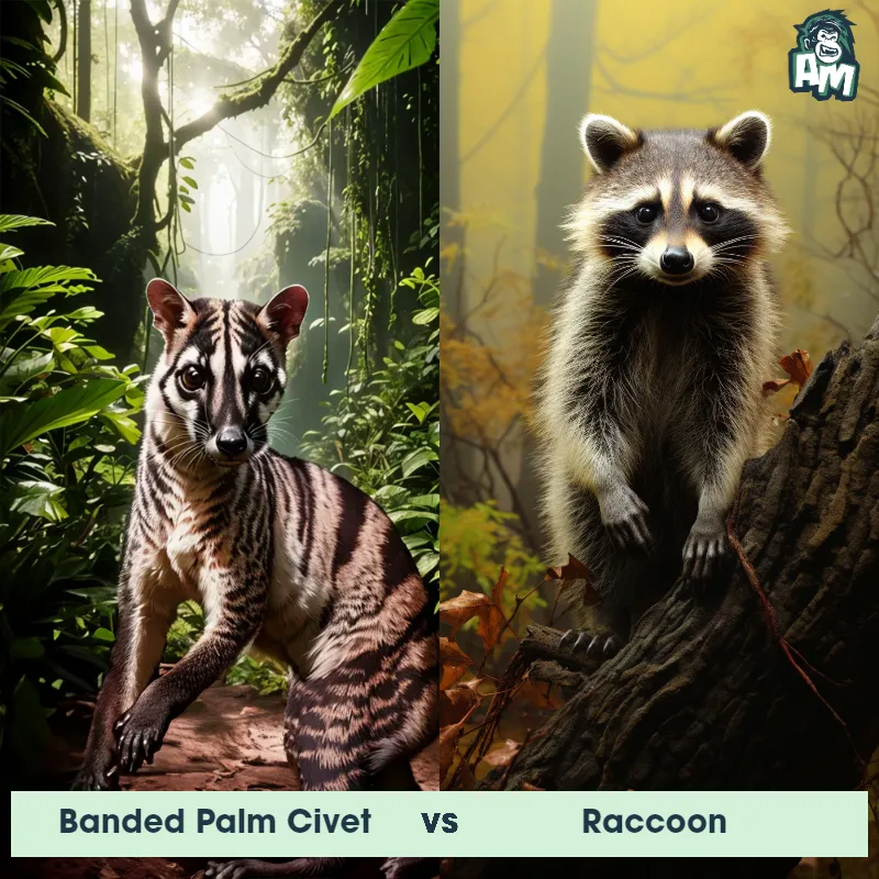 Banded Palm Civet vs Raccoon - Animal Matchup