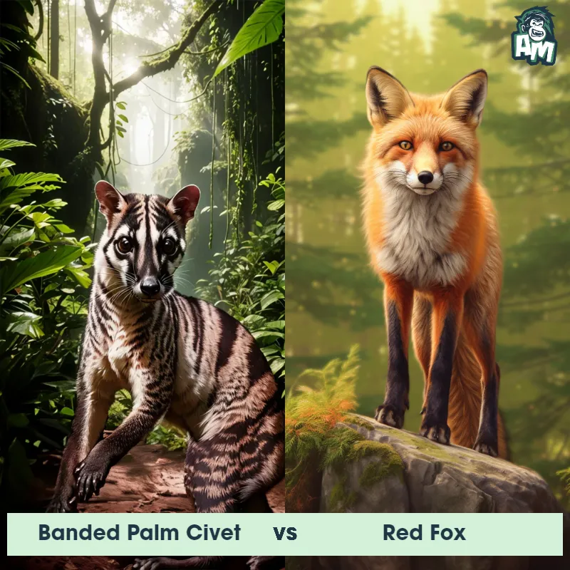 Banded Palm Civet vs Red Fox - Animal Matchup