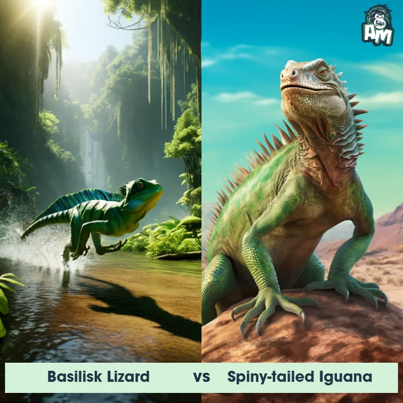 Basilisk Lizard vs Spiny-tailed Iguana - Animal Matchup