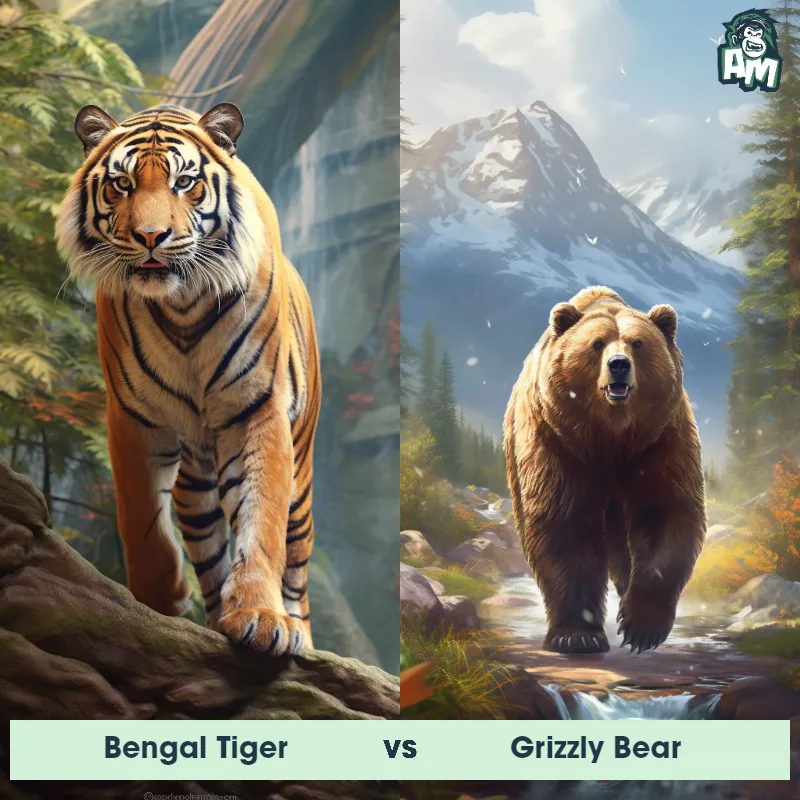 Bengal Tiger vs Grizzly Bear - Animal Matchup