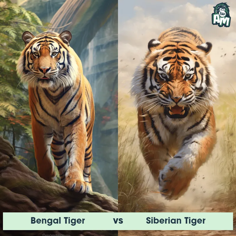 Bengal Tiger vs Siberian Tiger - Animal Matchup