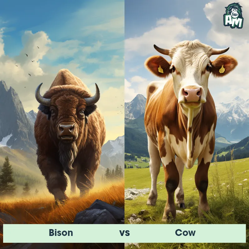Bison vs Cow - Animal Matchup
