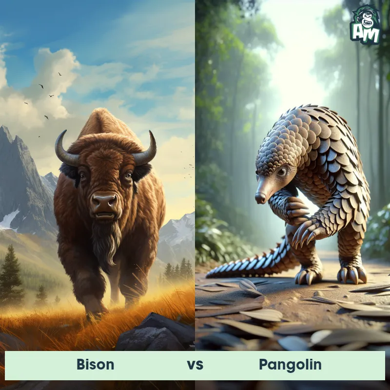 Bison vs Pangolin - Animal Matchup