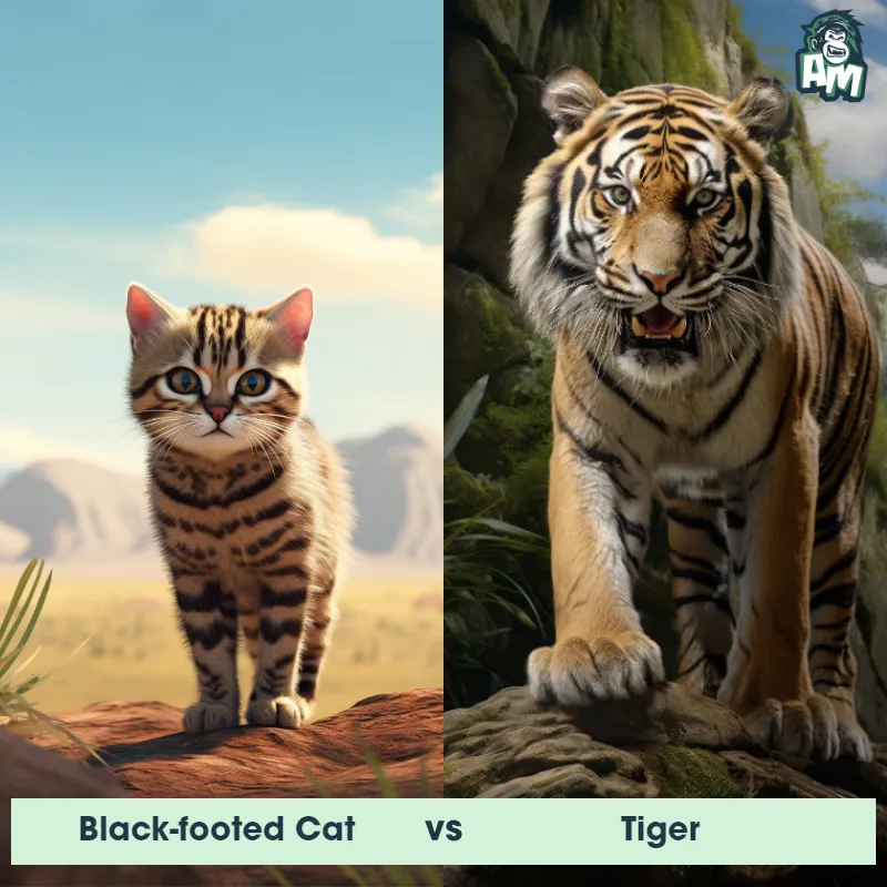 Black-footed Cat vs Tiger - Animal Matchup