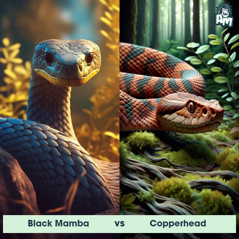 Black Mamba vs Copperhead - Animal Matchup