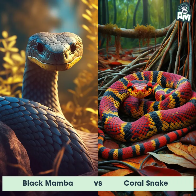 Black Mamba vs Coral Snake - Animal Matchup