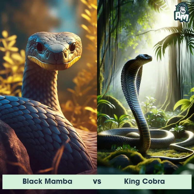 Black Mamba vs King Cobra - Animal Matchup