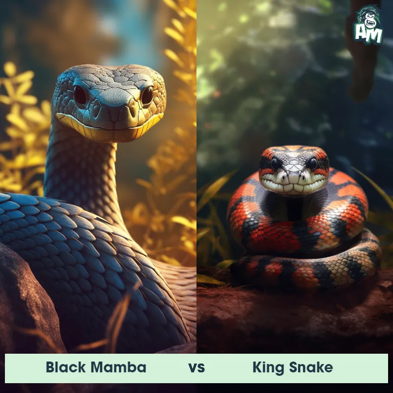Black Mamba vs King Snake - Animal Matchup