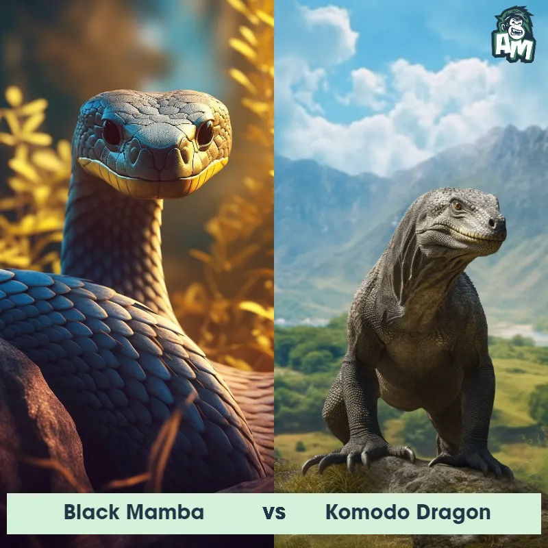 Black Mamba vs Komodo Dragon - Animal Matchup