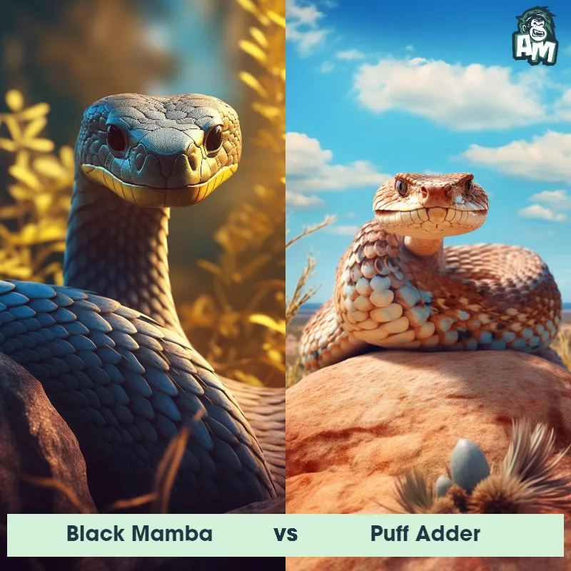Black Mamba vs Puff Adder - Animal Matchup