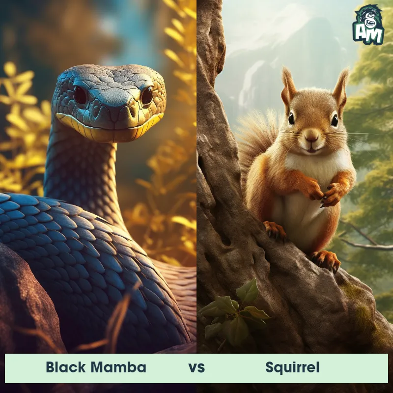 Black Mamba vs Squirrel - Animal Matchup