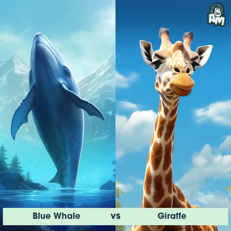 Blue Whale vs Giraffe - Animal Matchup