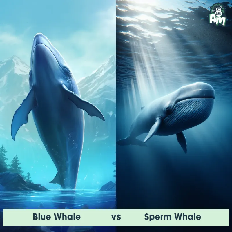 Blue Whale vs Sperm Whale - Animal Matchup