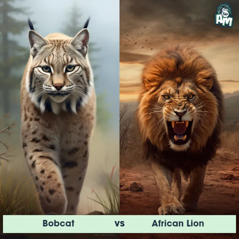 Bobcat vs African Lion - Animal Matchup
