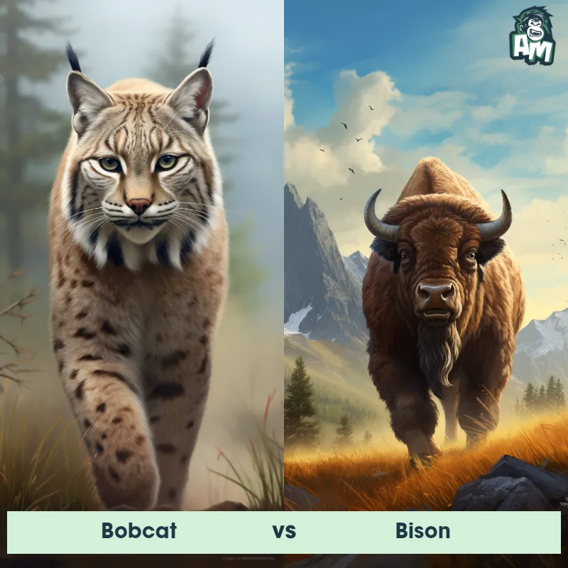 Bobcat vs Bison - Animal Matchup