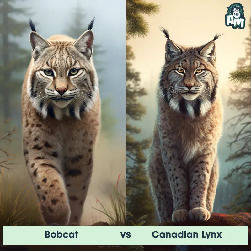 Bobcat vs Canadian Lynx - Animal Matchup