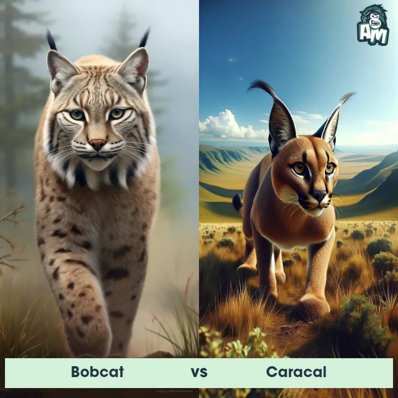 Bobcat vs Caracal - Animal Matchup