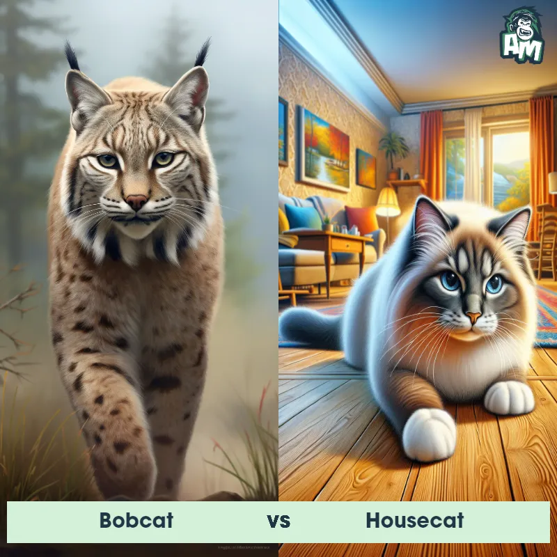 Bobcat vs Housecat - Animal Matchup