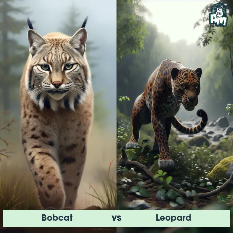 Bobcat vs Leopard - Animal Matchup