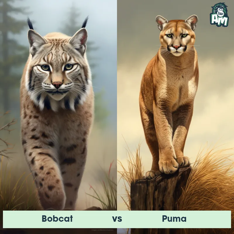 Bobcat vs Puma - Animal Matchup
