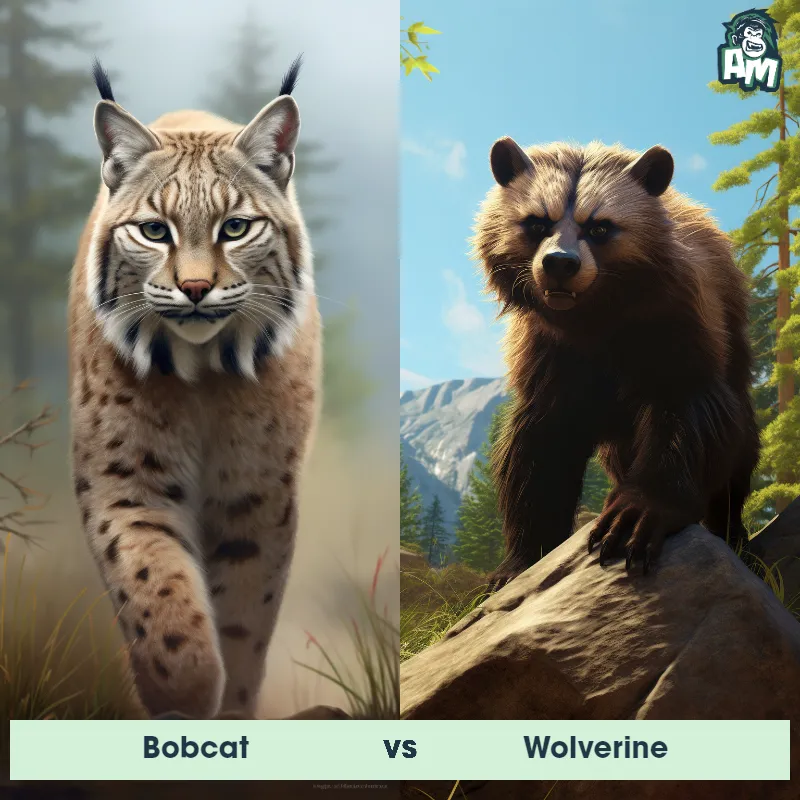 Bobcat vs Wolverine - Animal Matchup