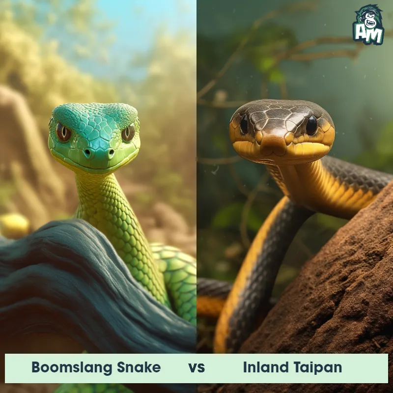 Boomslang Snake vs Inland Taipan - Animal Matchup