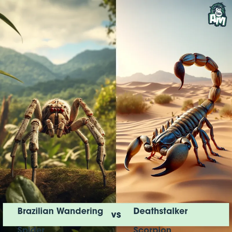 Brazilian Wandering Spider vs Deathstalker Scorpion - Animal Matchup