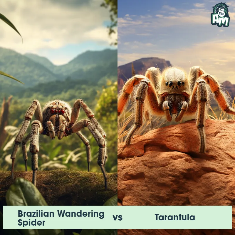 Brazilian Wandering Spider vs Tarantula - Animal Matchup