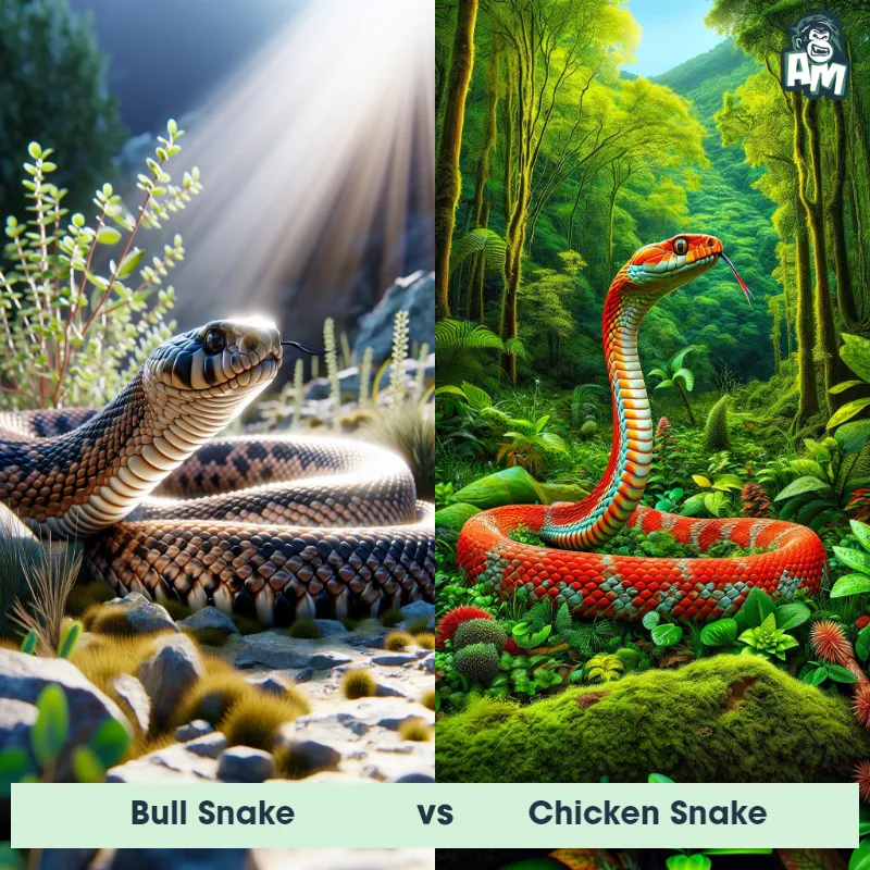 Bull Snake vs Chicken Snake - Animal Matchup