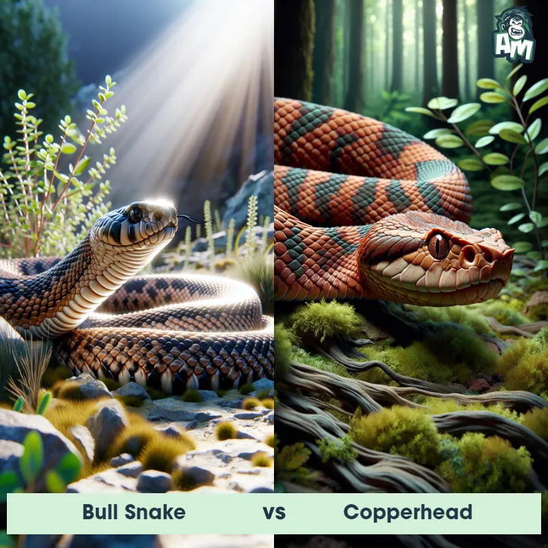 Bull Snake vs Copperhead - Animal Matchup