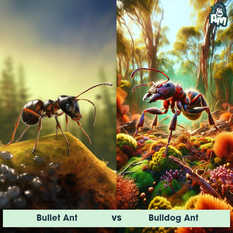 Bullet Ant vs Bulldog Ant - Animal Matchup