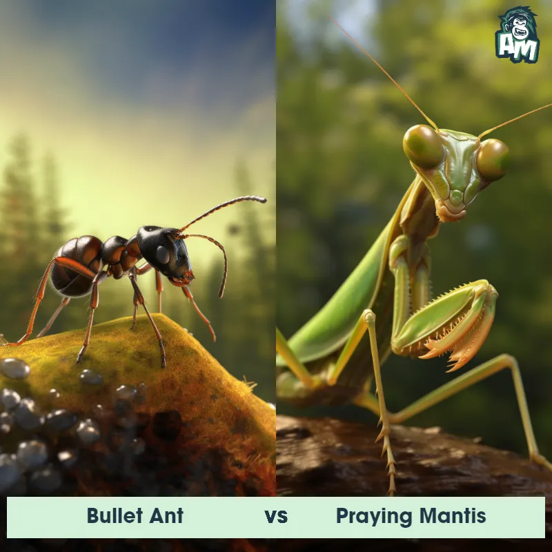 Bullet Ant vs Praying Mantis - Animal Matchup