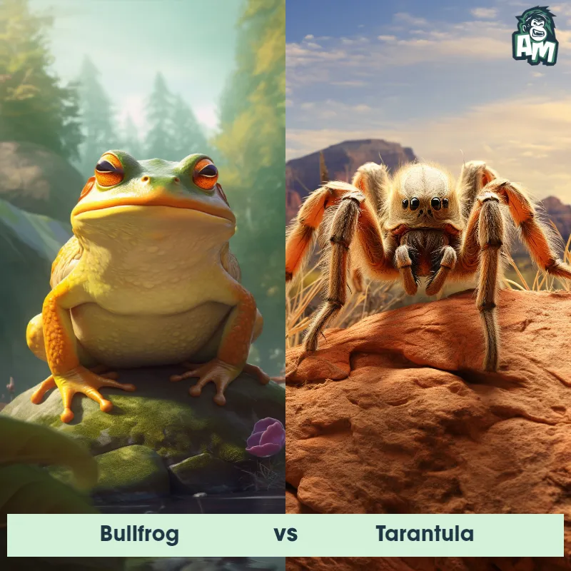 Bullfrog vs Tarantula - Animal Matchup