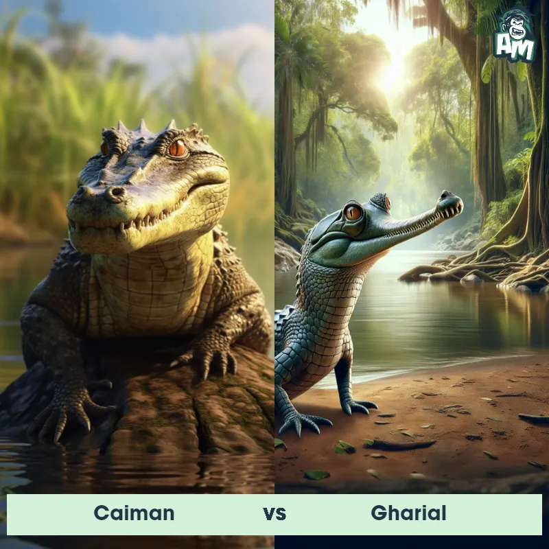 Caiman vs Gharial - Animal Matchup