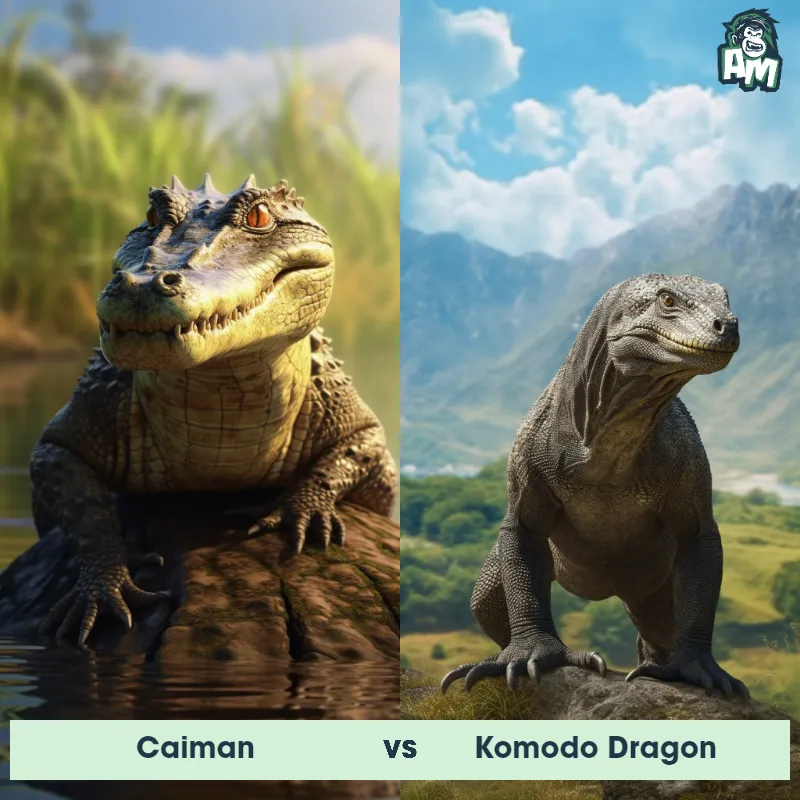 Caiman vs Komodo Dragon - Animal Matchup