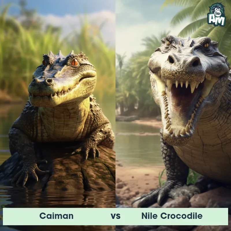 Caiman vs Nile Crocodile - Animal Matchup
