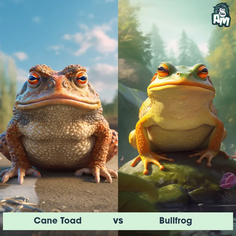 Cane Toad vs Bullfrog - Animal Matchup