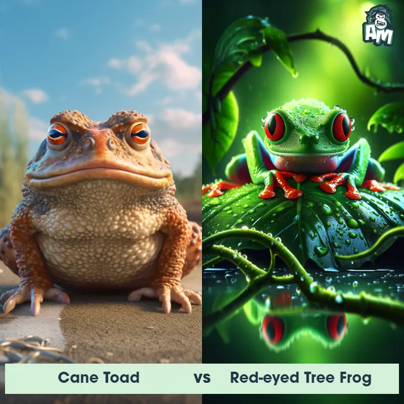 Cane Toad vs Red-eyed Tree Frog - Animal Matchup