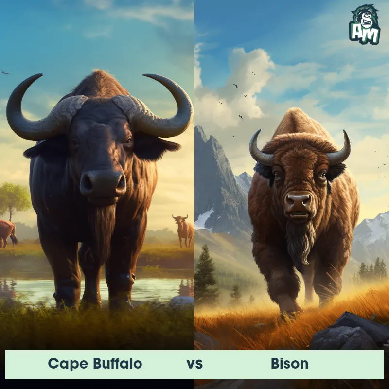 Cape Buffalo vs Bison - Animal Matchup